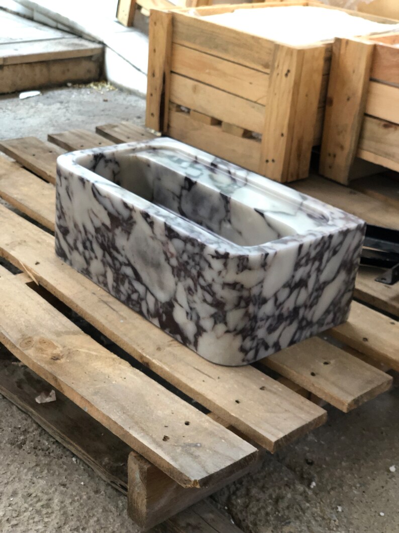 Calacatta Viola Marble Sink, Special Order Sink, Marble Sink Countertop, Marble Large Sink, Wall Sink, Powderroom Sink, Bathroom Sink