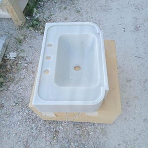 Luxury Carrara Marble Sink, Viola Premium Hand Carved Marble Wash Basin, Custom Size High Quality Bathroom Vanity