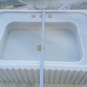 Elegant Bathroom Sink Wall Mount Marble Sink Marble Bathroom Sink Powder Room Sink Top Natural Stone Carrara Marble Sink Custom Vanity