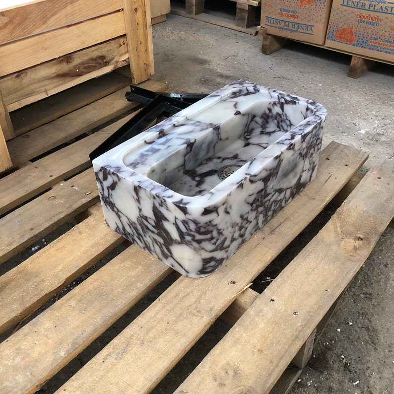 Calacatta Viola Marble Sink, Special Order Sink, Marble Sink Countertop, Marble Large Sink, Wall Sink, Powderroom Sink, Bathroom Sink