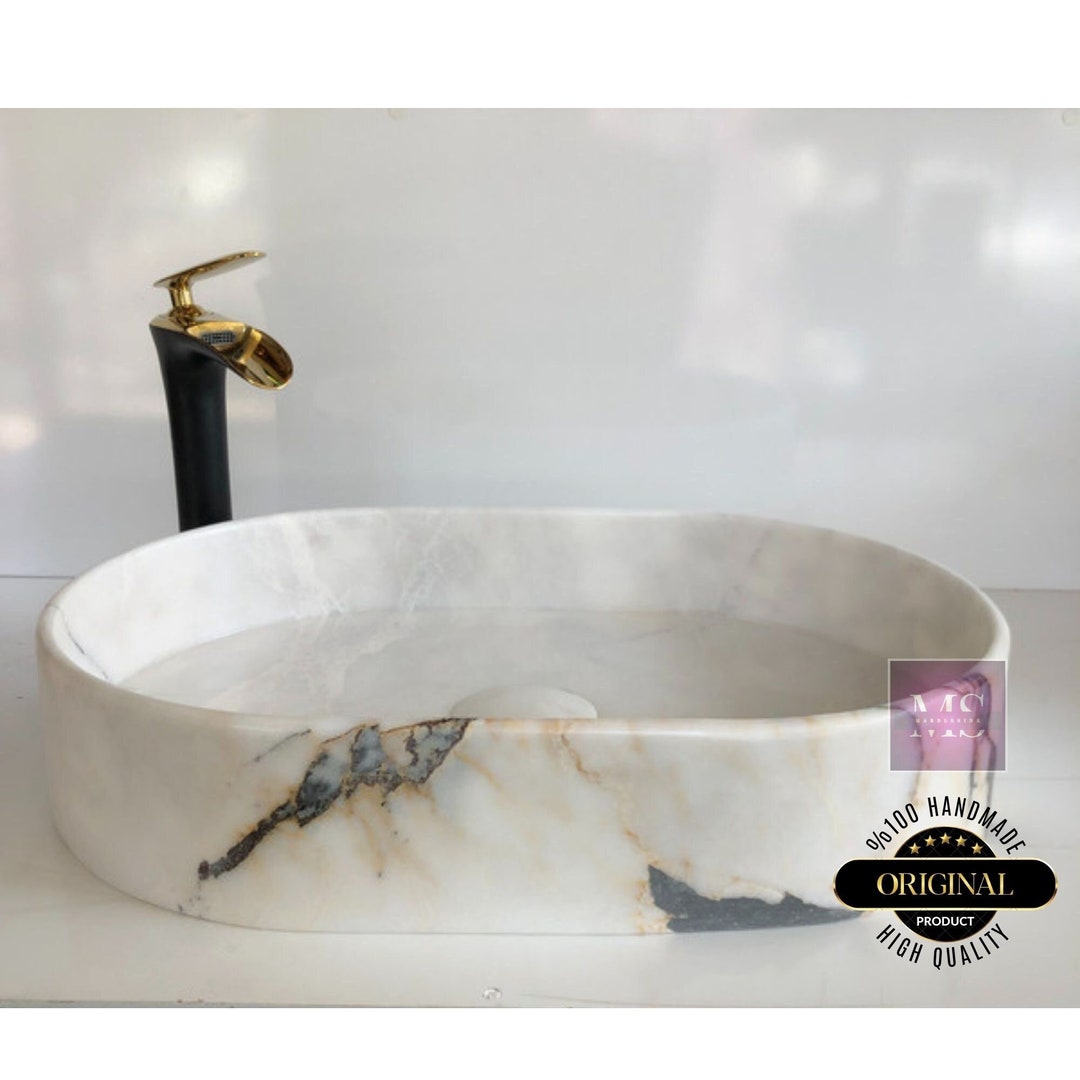 Modern Bathroom Vanity - Luxurious & Durable - Customizable Antique Marbel Sink
