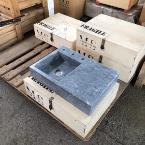 Luxury Lilac Marble Sink, Handcrafted for Bathrooms & Kitchens, Natural Stone Vanity, Unique Modern Design, Countertop - Wall Mount Options