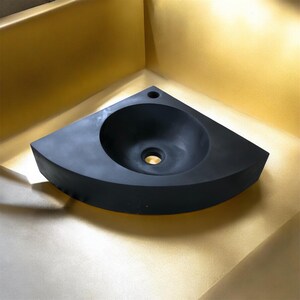 Travertine Corner Sink - Stone Marble Sink Bathroom Vanity, Travertine Corner Bathroom Sink - Bathroom Vanity
