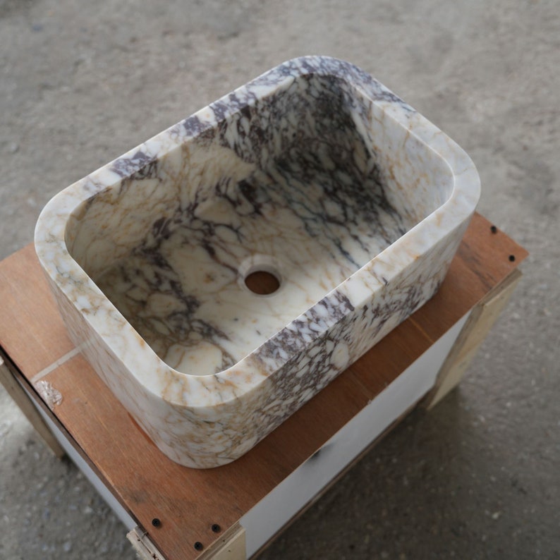 calacatta viola marble sink wall mount marble sink marble bathroom sink powder room sink custom vanity top custom marble sink