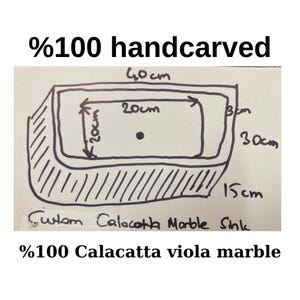 Calacatta Marble Double Sink Set – Hand-Carved, Wall-Mount or Countertop, Bamboo Design, Custom Stone Sink, Custom Marble Sink