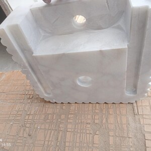 Elegant Bathroom Sink Wall Mount Marble Sink Marble Bathroom Sink Powder Room Sink Top Natural Stone Calacatta Marble Sink Custom Vanity
