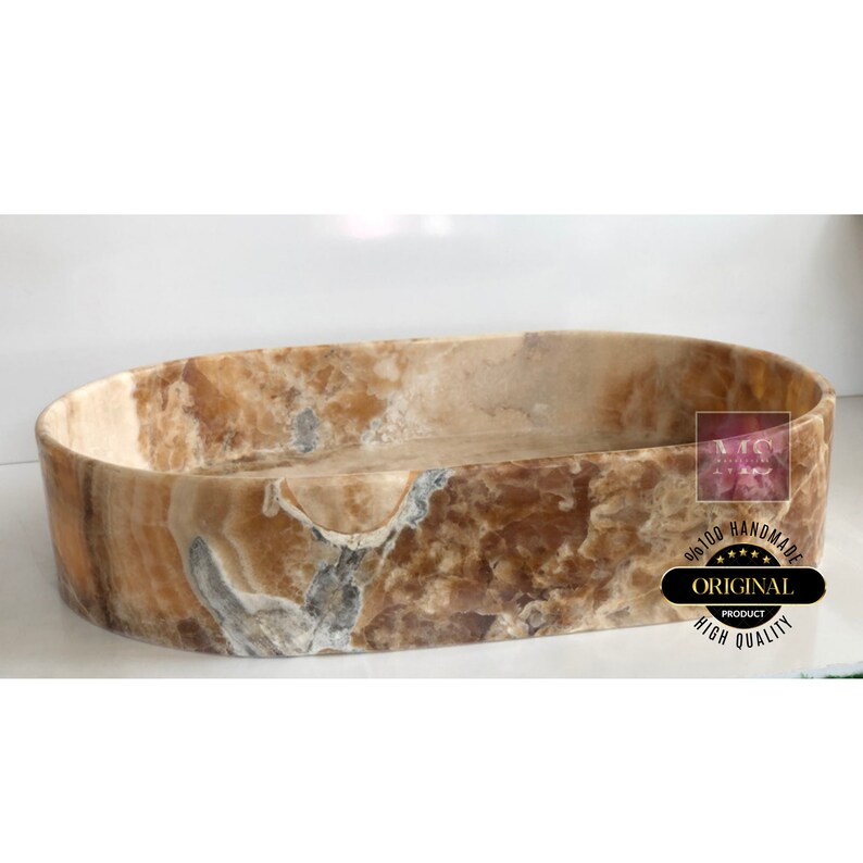Onyx Bathroom Sink Custom Vanity Top Custom Marble Sink Wall Mount Marble Sink Marble Bathroom Sink Powder Room Sink, Marble vanity sink