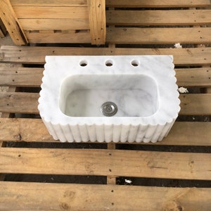 #HandCarvedSink #CarraraMarbleSink #CustomizableVanityTop #CustomizableSink #BathroomSink #PowderRoomSink #FarmhouseSink #RareUniqueItem #WallMountSink #VesselSink #NaturalStoneSink #LuxuryBathroomSink #ElegantBathroomDecor