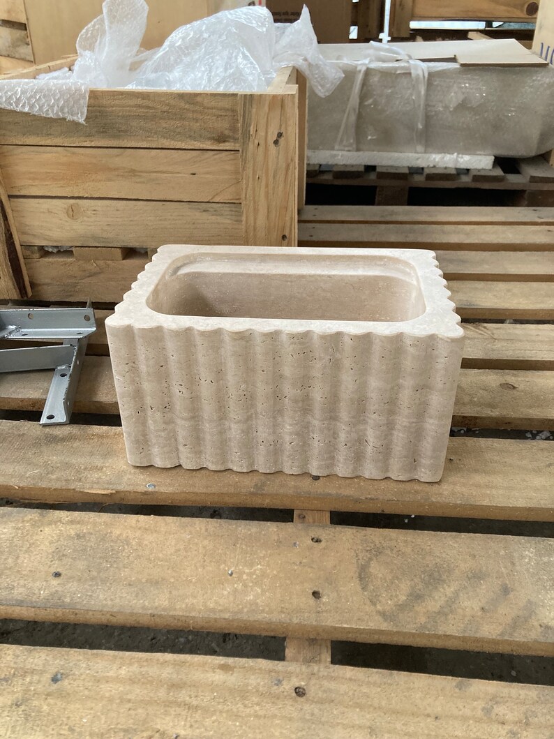 Elegant Bathroom Sink Wall Mount Marble Sink Marble Bathroom Sink Powder Room Sink Top Natural Stone Travertine Marble Sink Custom Vanity