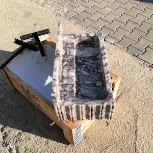 Calacatta Viola Marble Sink, Custom Order Sink, Powder Room Sink, Wall Mount Sink, Custom order Bathroom Vanity