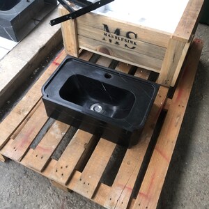 Black Marble Sink, Stone Sink, Hand Carved Sink, Marble Sink, Round Corner, Wall Sink, Special Order Sink, Sink Vanity