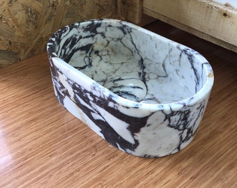 Hand-made Calacatta Marble Vessel Sink: Wall Mount Bathroom Vanity by MarbleSinkCo