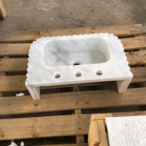 #HandCarvedSink #CarraraMarbleSink #CustomizableVanityTop #CustomizableSink #BathroomSink #PowderRoomSink #FarmhouseSink #RareUniqueItem #WallMountSink #VesselSink #NaturalStoneSink #LuxuryBathroomSink #ElegantBathroomDecor