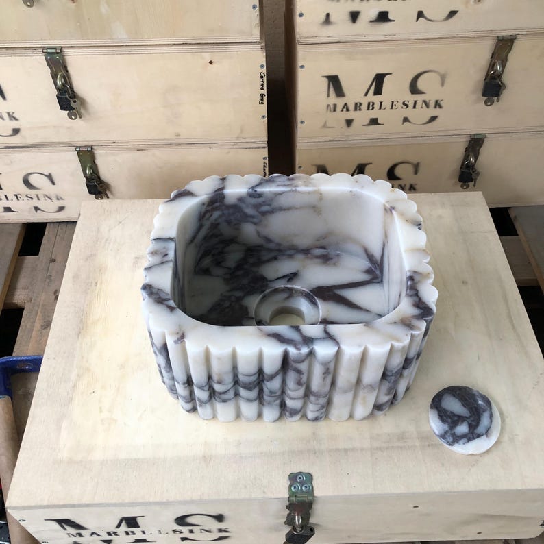 Marble sink, Vessel sink, calcatta marble sink, gold marble sink, hand carved sink, sinks for bathroom, powder room sinks, viola vanity, washbasin bathroom, vanity top sink, mounted marble sink, Wall Mount Sink, custom order sink