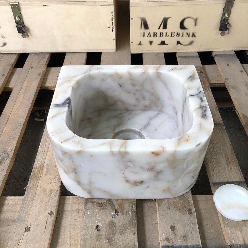 wall mounted sink, marble sink vanity, marble sink basin, sink calacatta viola, Grooved Front, sinks for kitchen, sinks for bathroom, sinks on a stand, marble sink turkey, sinks and vanities, sinks for vanity, sink with backsplash, sinks with vanity