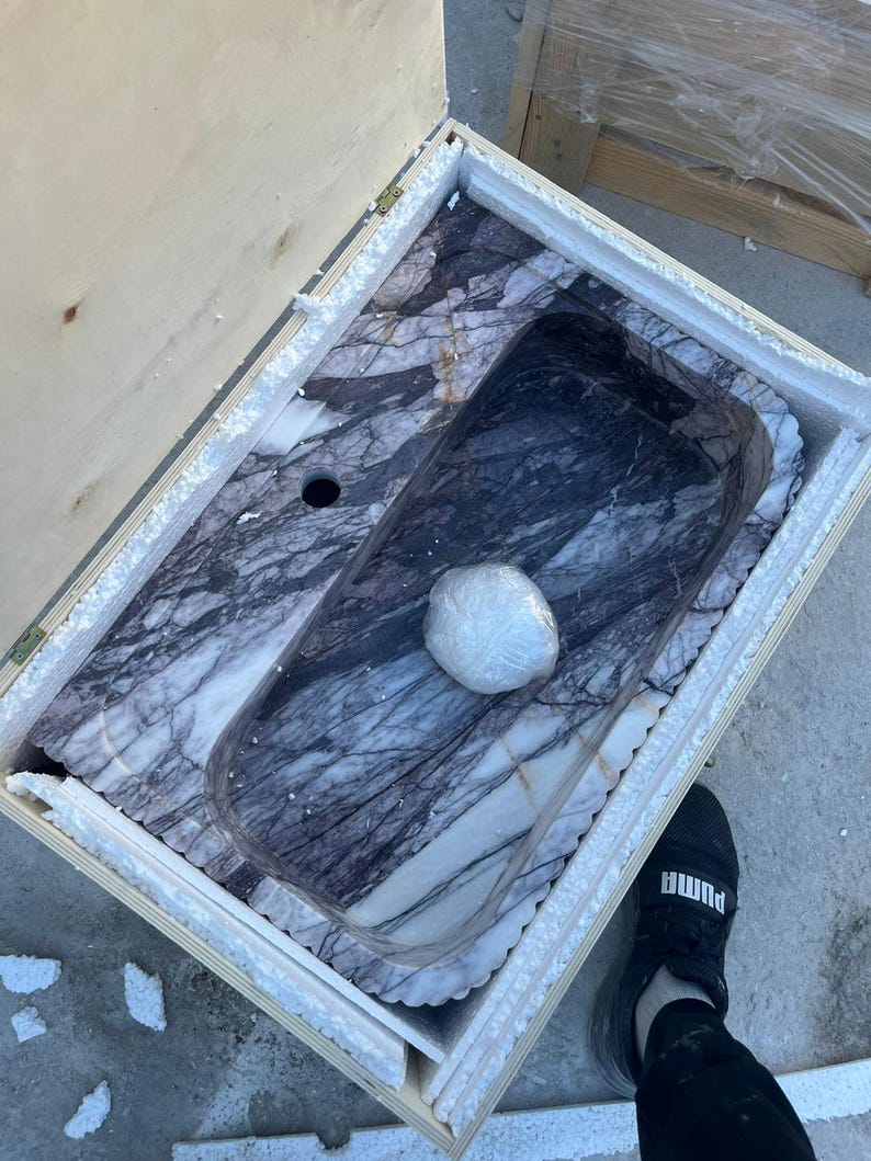 Elegant Bathroom Sink Wall Mount Marble Sink Marble Bathroom Sink Powder Room Sink Top Natural Stone Carrara Marble Sink Custom Vanity