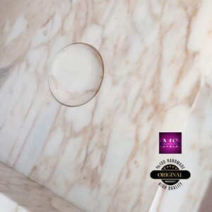 Calacatta Gold Marble Sink, Wall Mounted Marble Sink, Bathroom Wash Basin, Kitchen Sink, Powder Room Marble Sink