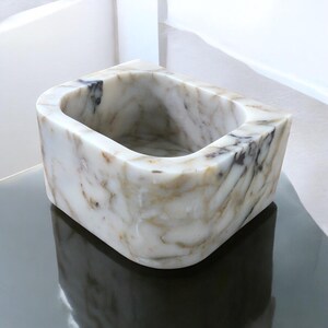 Calacatta Gold Marble Sink, Wall Mounted Marble Sink, Bathroom Wash Basin, Kitchen Sink, Powder Room Marble Sink