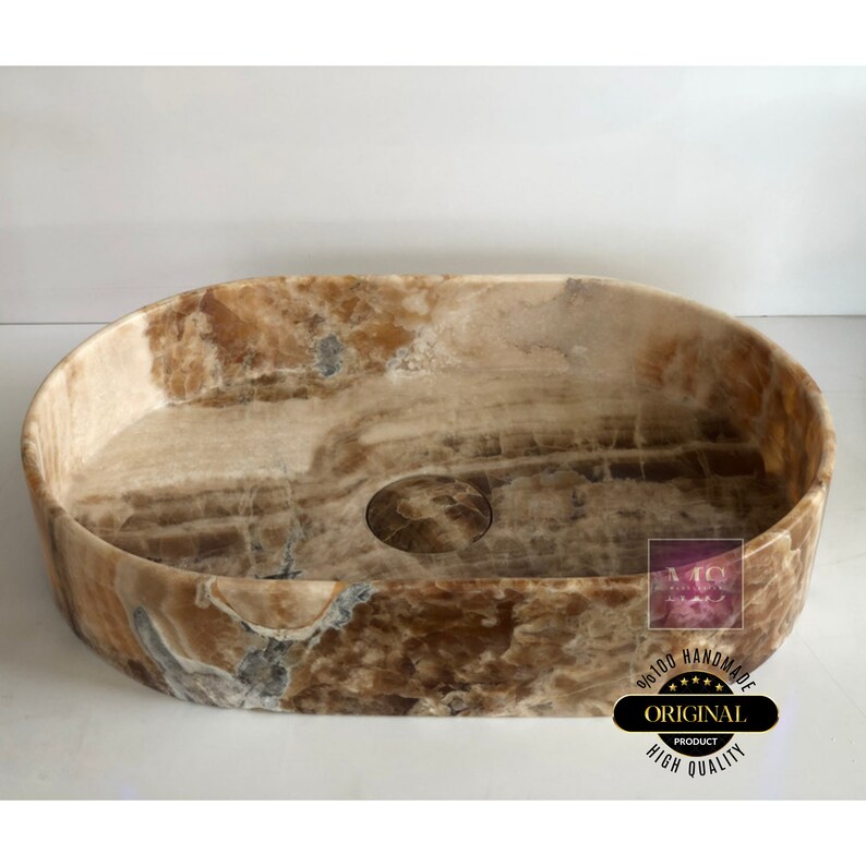 Onyx Bathroom Sink Custom Vanity Top Custom Marble Sink Wall Mount Marble Sink Marble Bathroom Sink Powder Room Sink, Marble vanity sink