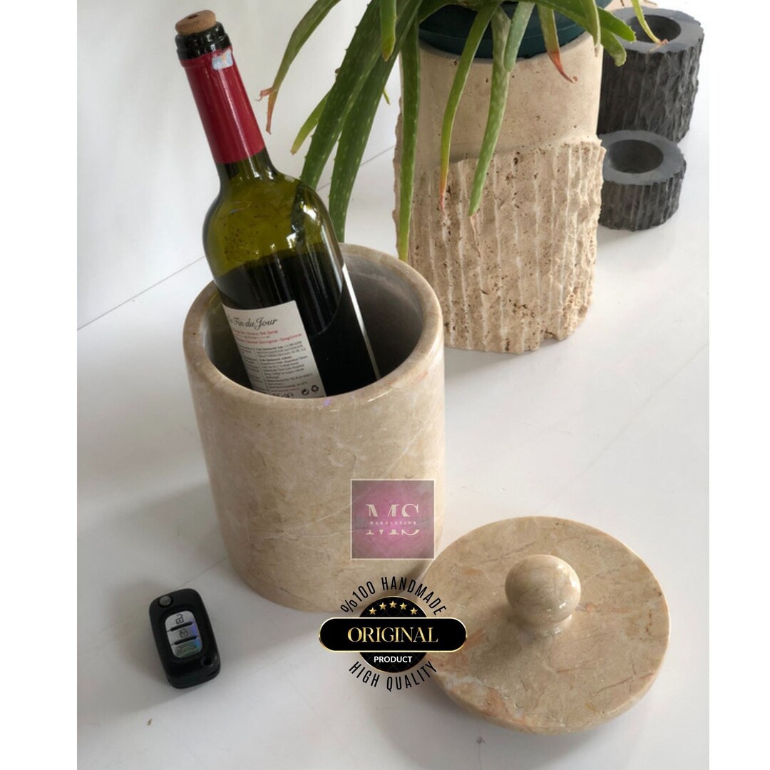 Marble Wine Cooler Marble Bottle Chiller Marble Flower Vase Etsy