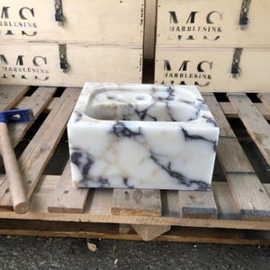Marble sink, Vessel sink, calcatta marble sink, gold marble sink, hand carved sink, sinks for bathroom, powder room sinks, viola vanity, washbasin bathroom, vanity top sink, mounted marble sink, Wall Mount Sink, custom order sink