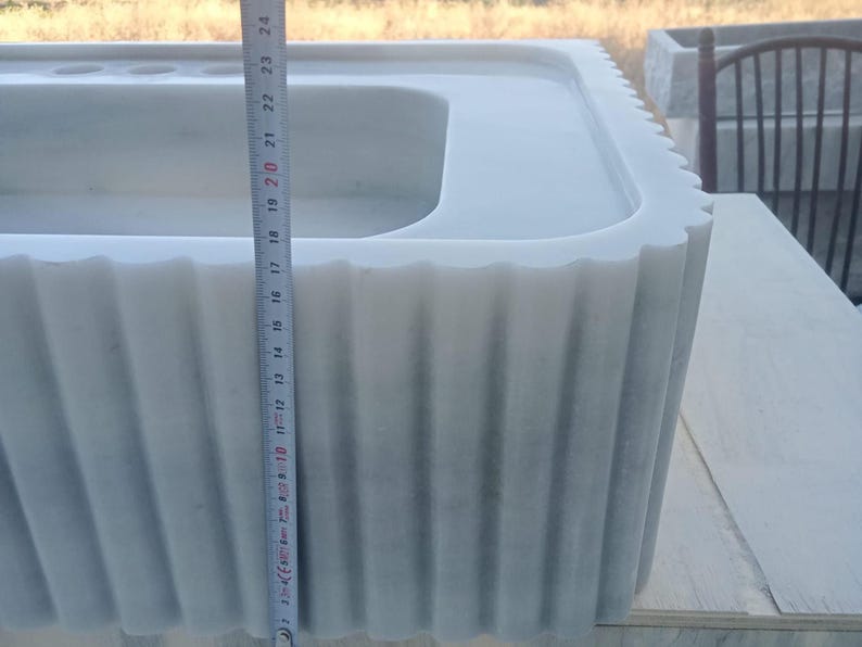 Elegant Bathroom Sink Wall Mount Marble Sink Marble Bathroom Sink Powder Room Sink Top Natural Stone Carrara Marble Sink Custom Vanity