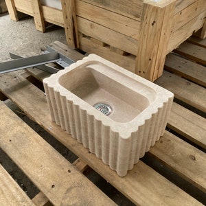 Elegant Bathroom Sink Wall Mount Marble Sink Marble Bathroom Sink Powder Room Sink Top Natural Stone Travertine Marble Sink Custom Vanity