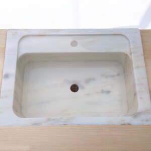 Elegant Bathroom Sink Wall Mount Marble Sink Marble Bathroom Sink Powder Room Sink Top Special Size Sink Calacatta Marble Sink Custom Vanity
