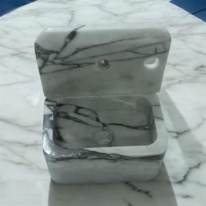 Elegant Bathroom Sink Wall Mount Marble Sink Marble Bathroom Sink Powder Room Sink Top Natural Stone Calacatta Marble Sink Custom Vanity