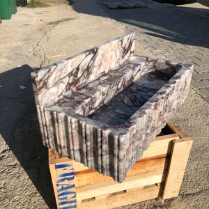 Calacatta Viola Marble Sink, Custom Order Sink, Powder Room Sink, Wall Mount Sink, Custom order Bathroom Vanity