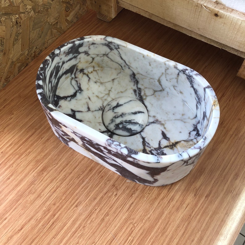 Elegant Bathroom Sink Wall Mount Marble Sink Marble Bathroom Sink Powder Room Sink Top Natural Stone Calacatta Marble Sink Custom Vanity
