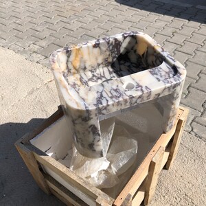 Calacatta Marble Sink, Sink For Bathroom, Marble calacatta vagli Sink, Luxury Sink , Wall Mount Sink , Natural Stone, Stone Bathroom Vanity