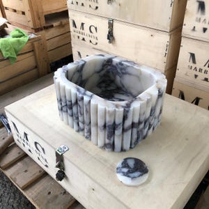 Marble sink, Vessel sink, calcatta marble sink, gold marble sink, hand carved sink, sinks for bathroom, powder room sinks, viola vanity, washbasin bathroom, vanity top sink, mounted marble sink, Wall Mount Sink, custom order sink