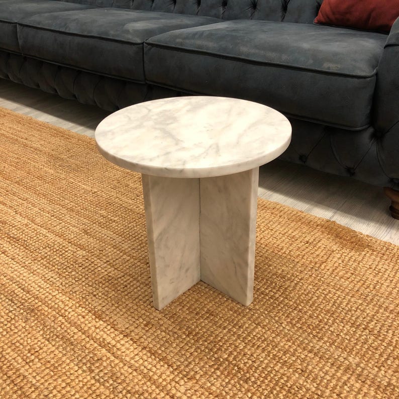 Marble Coffee Table - Modern Side Table, Luxury Living Room Table, Handmade Stone Table, Custom Marble Table