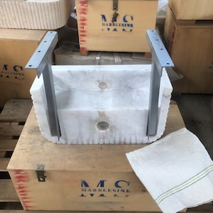 Steel Wall Mount Brackets for Sinks - Heavy Duty Support for Marble & Floating Sinks, #SinkBracket #FloatingSink #WallMountBrackets #MarbleSink #WallMountSink #WallHang #SteelBrackets #HeavyDutyBrackets #HiddenBrackets #MarbleBrackets #CustomBrackets