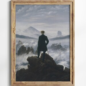 Caspar David Friedrich Painting Artwork Art PRINTABLE Wall Art, Romanticism Painting, Farmhouse Rustic Traditional Decor, Downloadable Print