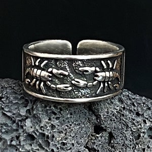Vintage Scorpion Ring Personalized Gothic Animal Fashion Cool Rings Opening Adjustable Men&#39;s And Women&#39;s Gift Jewelry