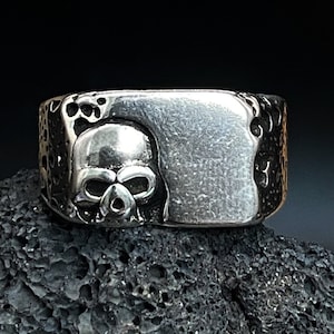 Skull Devil Copper Ring: Gothic Biker HipHop Jewelry
