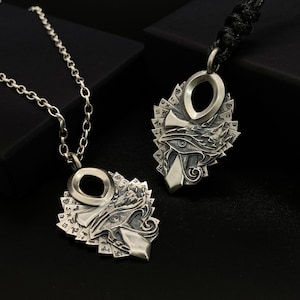 Sterling Silver Egyptian Eye of Horus Ankh Pendant Necklace: Punk Rock Jewelry
