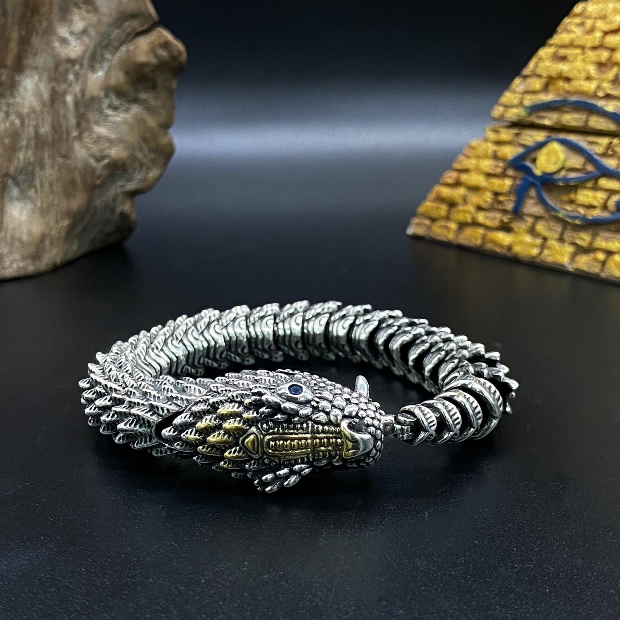 Mens snake bracelet - Etsy 日本