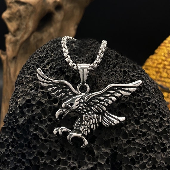 Pendentif Corbeau / Aigle Unisexe - Collier Simple Et Moderne - Neuf Avec étiquettes