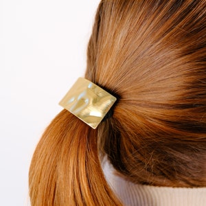Metal Hair Tie, Ponytail holders Set, Metallic Hair Cuff, Ponytail Cuff, Minimalist Hair Accessories, Cuff Hair Wrap, Elastic Hair Ties image 6