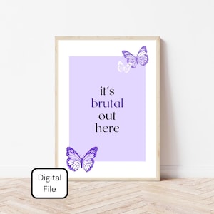 Olivia Rodrigo Inspired Poster A4 Digital Download, Brutal Lyrics Olivia Rodrigo Livie Print, Olivia Rodrigo Album Sour Lyrics Wall Art