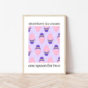 Olivia Rodrigo Deja Vu Print: Strawberry Ice Cream Songtexte (ungerahmt)