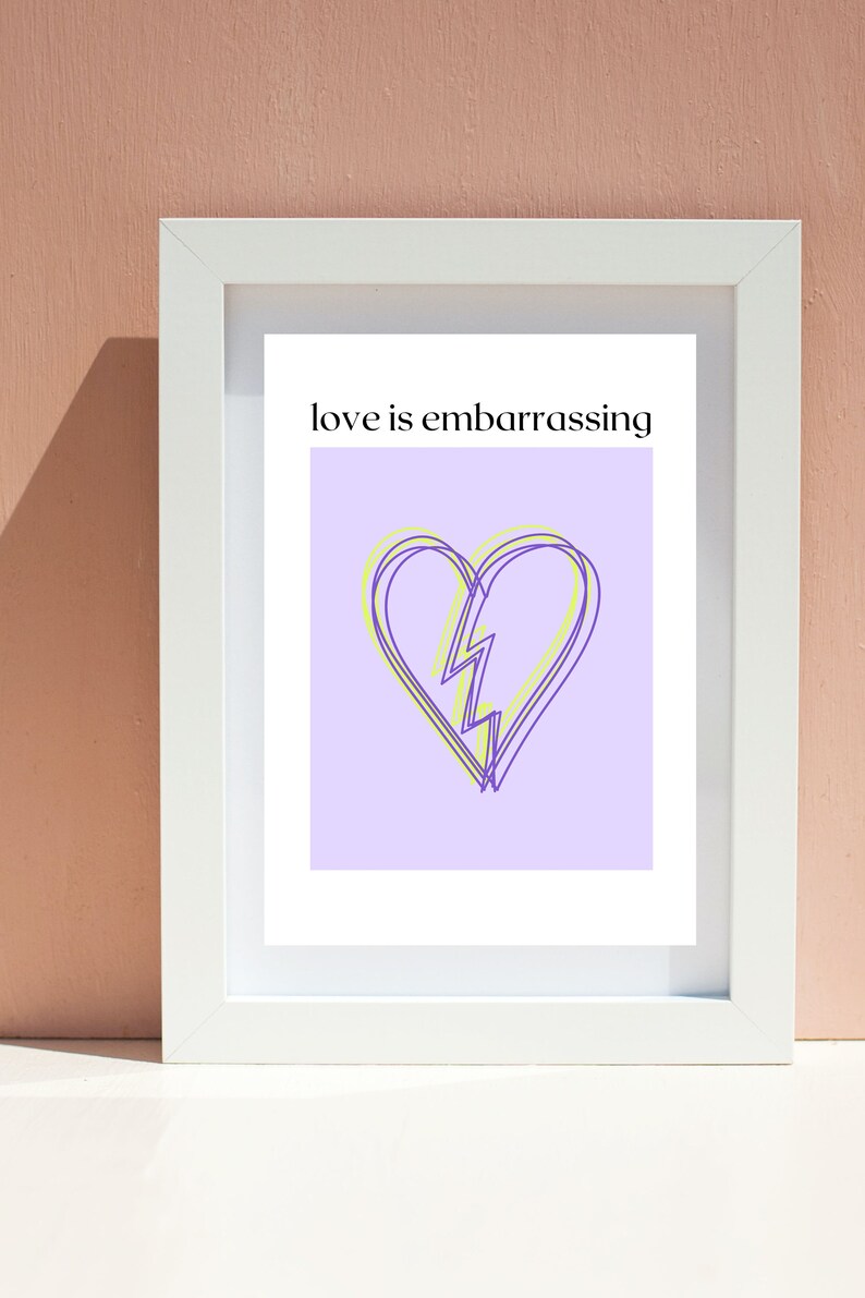 Olivia Rodrigo Love is Embarrassing Inspired, Love is Embarrassing Lyrics Print, Olivia Rodrigo