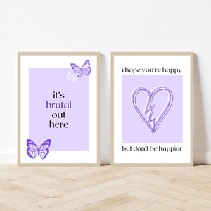 Olivia Rodrigo Print-Set: Brutal, Happier, Purple