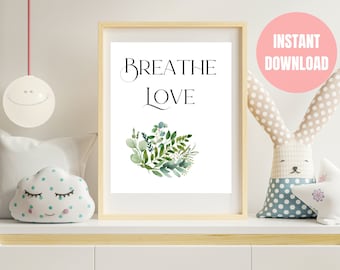 Breathe Love: Eucalyptus-Inspired Wall Art