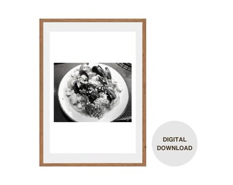 Seafood Pasta Digitale Wandkunst - Wunderliche Küstenküche Deko