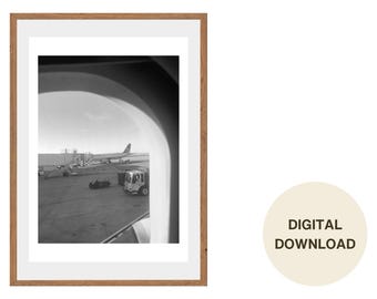 Flugzeug am Flughafen Fotografie Wall Art Digital Download