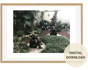 Statuen in einem Garten in Costa Rica Fotografie Wandkunst Digital Download